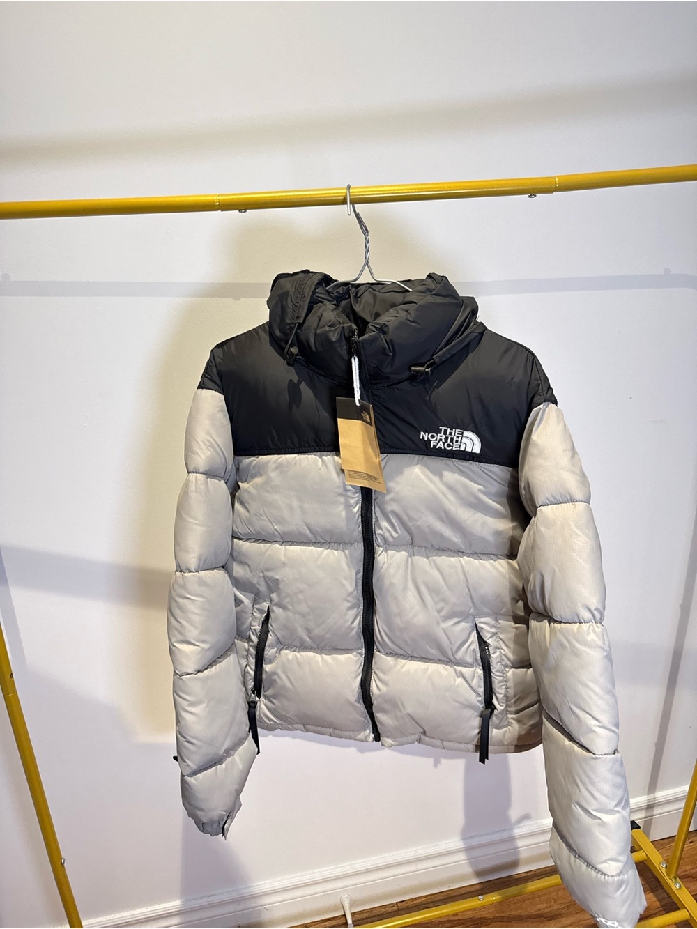 The North Face Black and Light Gray Puffer Jacket